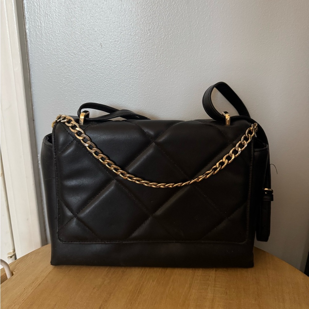 Black Quilted Shoulder Bag